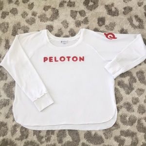 RARE AF Peloton Pullover - Fuzzy Red Letters, Small